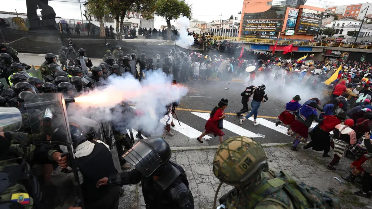 Ecuador: 24 detenidos en la primera jornada del paro nacional contra el alza del diésel