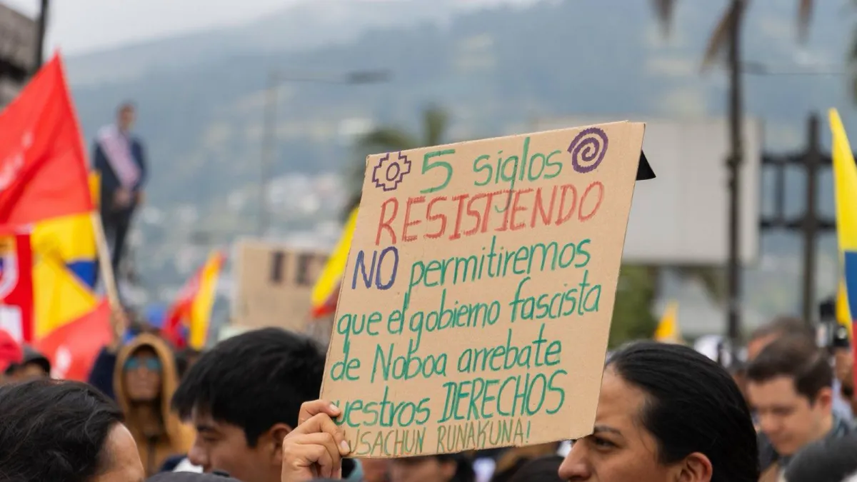 Paro Nacional Ecuador: Exigen al Gobierno de Daniel Noboa revertir crisis económica y social urgente