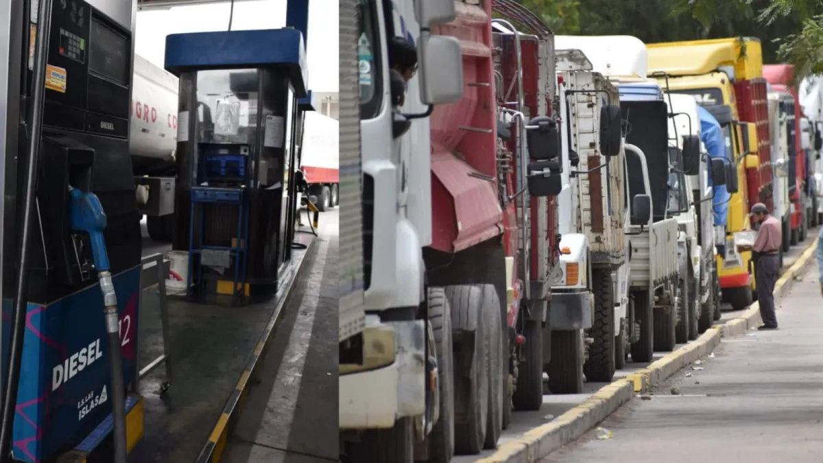 Regresan las Largas Filas por Diésel en Cochabamba y Transportistas Exigen Soluciones Urgentes.