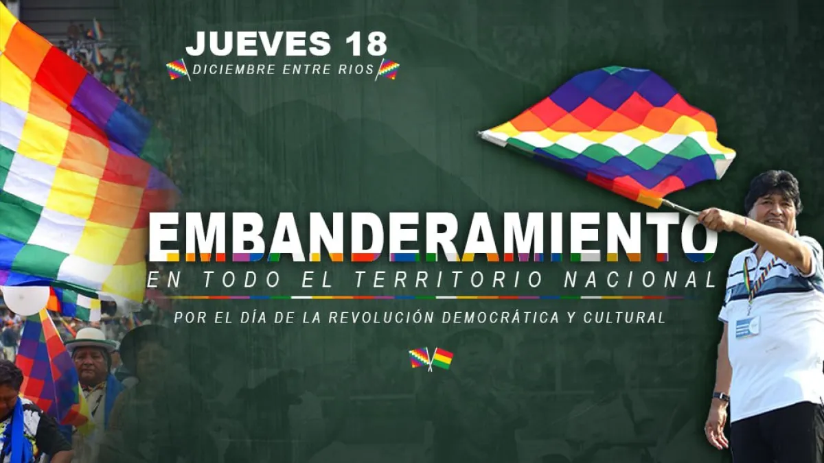 Convocan a embanderamiento nacional con la wiphala en desagravio al símbolo patrio este 18 de diciembre