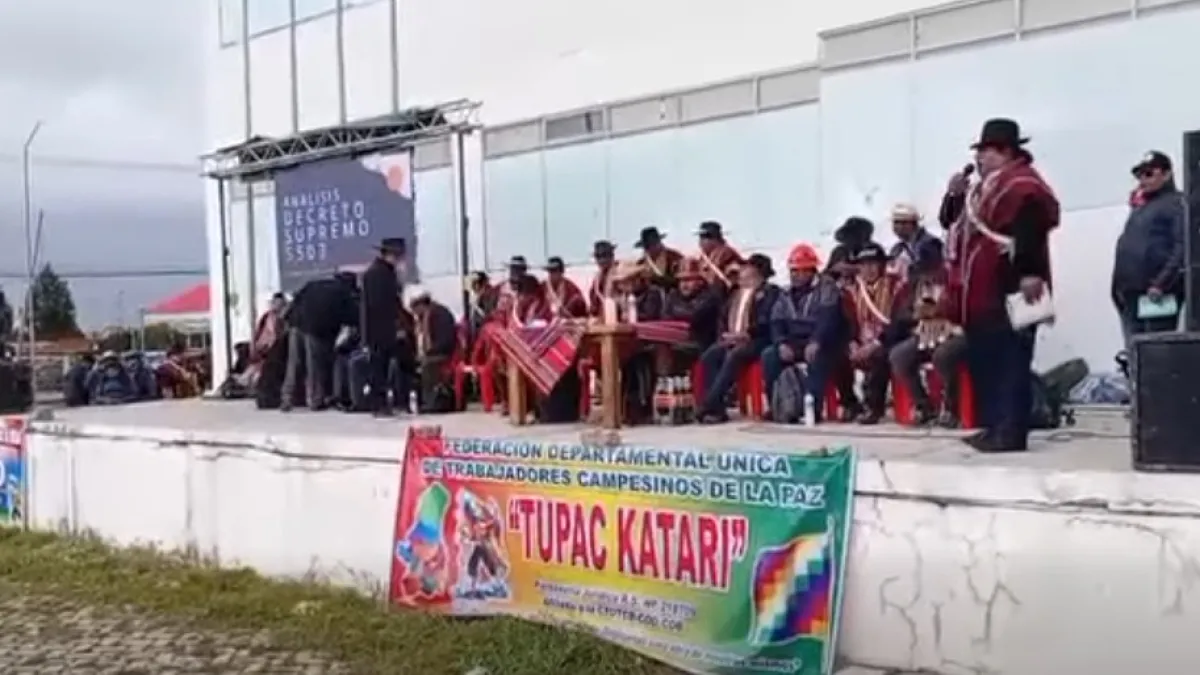 "¡Levántense, hermanos!": Tupaj Katari convoca marchas masivas contra el robo del DS 5503