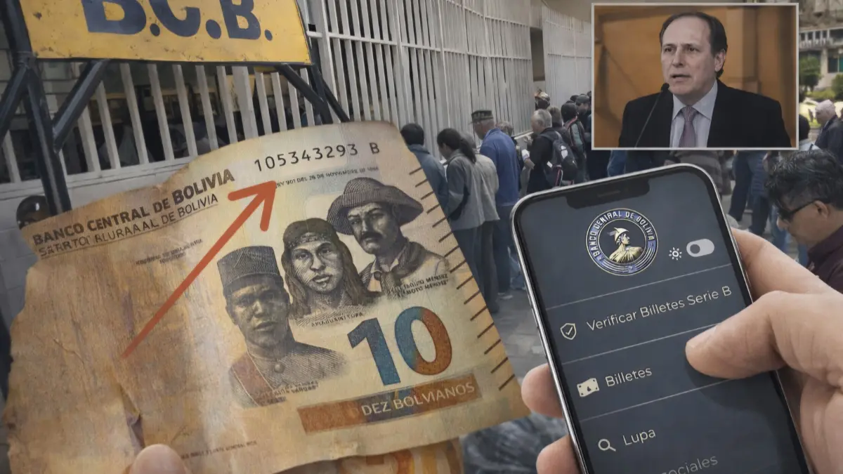BCB insiste en aplicación para verificar billetes de la serie “B”, pero la incertidumbre y el rechazo continúan en las calles
