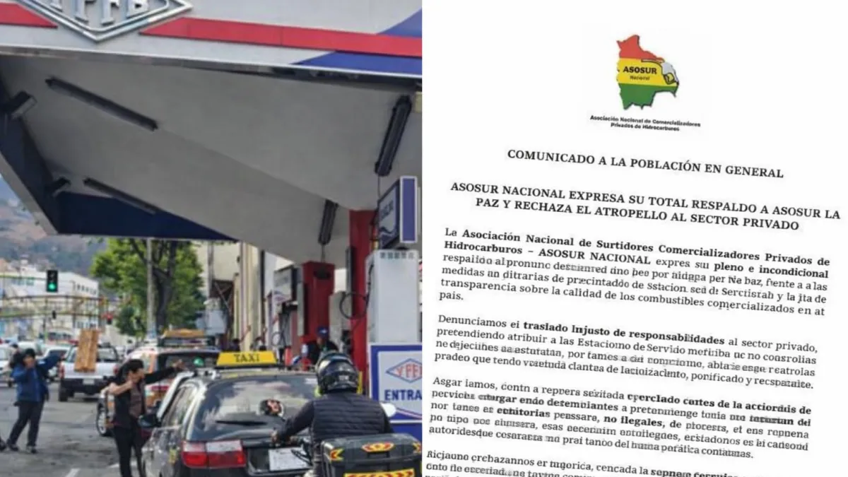 Asosur advierte que no es responsable por gasolina “mala” y acusa al Gobierno de deslindar su responsabilidad